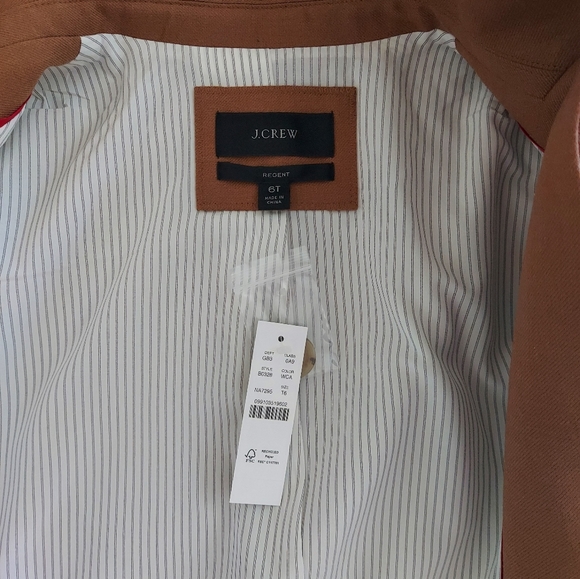 J. CREW New Regent Wool Flannel Blazer - 6 Tall - Picture 8 of 10